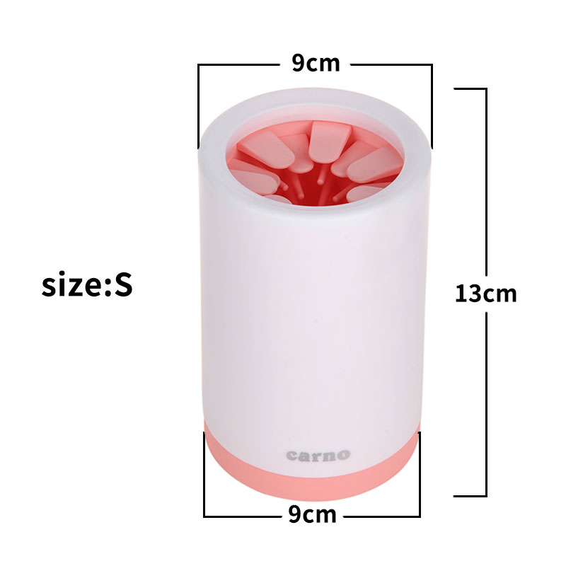 Portable Pet Paw Cleaner Cup with Soft Silicone Brush