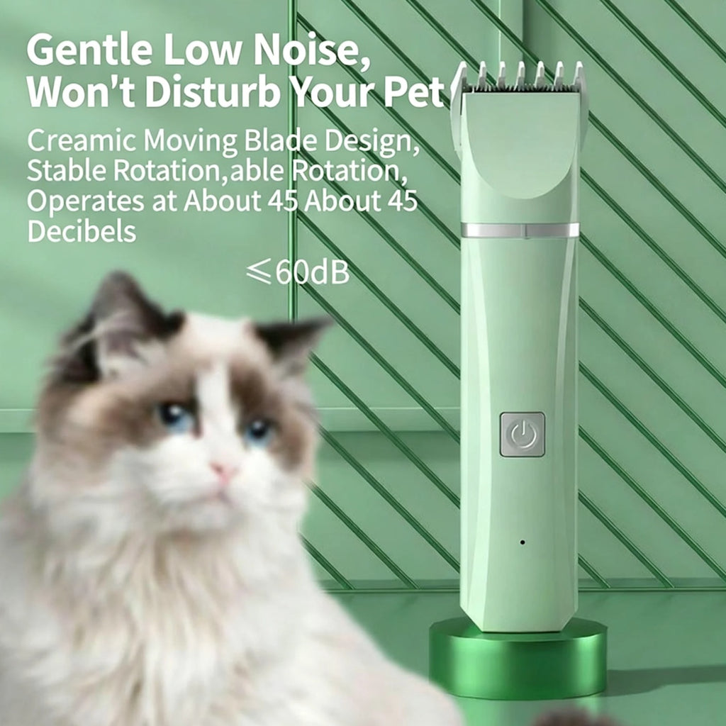 4-in-1 Rechargeable Pet Grooming Kit, Low Noise Trimmer